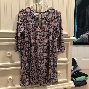 Bohemian Quarter-Sleeve Dress